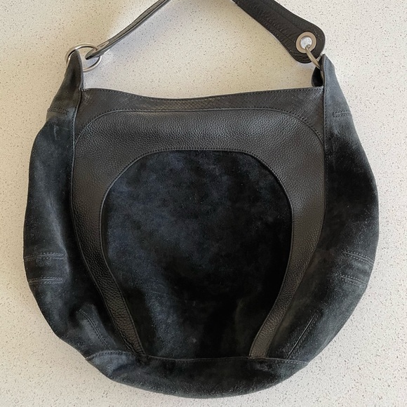 Banana Republic black suede leather shoulder bag - Picture 2 of 7
